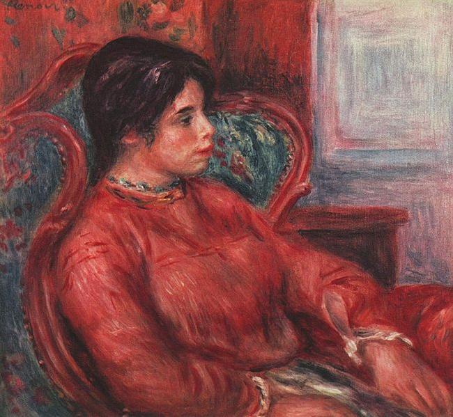 Pierre-Auguste Renoir Frau im Armsessel France oil painting art